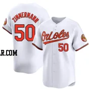 Bruce Zimmermann Men's Baltimore Orioles White Limited Home Jersey