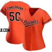 Bruce Zimmermann Women's Baltimore Orioles Orange Replica Alternate Jersey