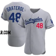 Brusdar Graterol Men's Los Angeles Dodgers Gray Authentic Away Jersey