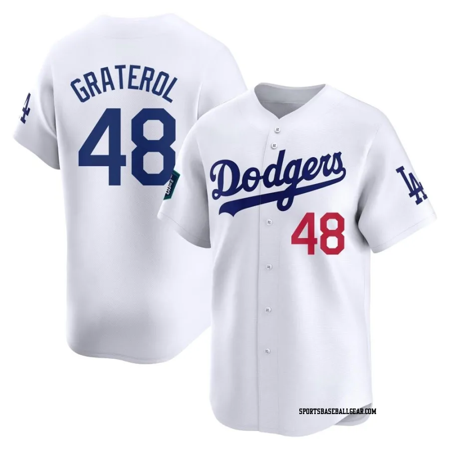 Brusdar Graterol Men's Los Angeles Dodgers White Limited 2024 World Tour Seoul Series Home Jersey