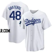 Brusdar Graterol Men's Los Angeles Dodgers White Replica 2024 World Tour Seoul Series Home Jersey