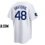 Brusdar Graterol Men's Los Angeles Dodgers White Replica 2024 World Tour Seoul Series Home Jersey