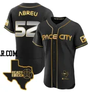 Bryan Abreu Men's Houston Astros Black/Gold Authentic 2023 Space City Ready 2 Reign Flex Base Jersey