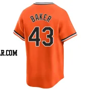 Bryan Baker Men's Baltimore Orioles Orange Limited Cooperstown Collection Jersey