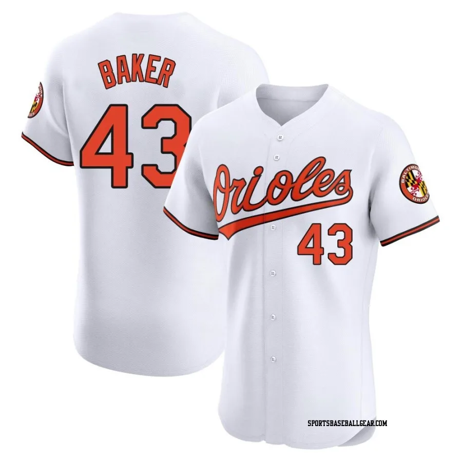 Bryan Baker Men's Baltimore Orioles White Elite Home Jersey