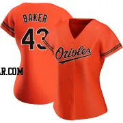 Bryan Baker Women's Baltimore Orioles Orange Authentic Alternate Jersey