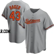 Bryan Baker Youth Baltimore Orioles Gray Replica Road Jersey