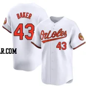 Bryan Baker Youth Baltimore Orioles White Limited Home Jersey