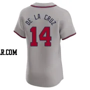 Bryan De La Cruz Men's Atlanta Braves Gray Elite Road Jersey