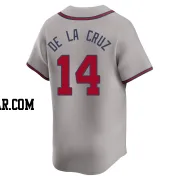 Bryan De La Cruz Men's Atlanta Braves Gray Limited Away Jersey