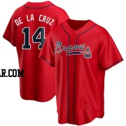 Bryan De La Cruz Men's Atlanta Braves Red Replica Alternate Jersey