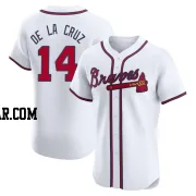 Bryan De La Cruz Men's Atlanta Braves White Elite Home Jersey