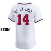 Bryan De La Cruz Men's Atlanta Braves White Elite Home Jersey