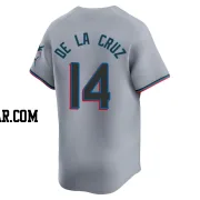 Bryan De La Cruz Men's Miami Marlins Gray Limited Road Jersey