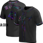 Bryan De La Cruz Men's Pittsburgh Pirates Black Holographic Replica Alternate Jersey