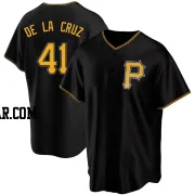 Bryan De La Cruz Men's Pittsburgh Pirates Black Replica Alternate Jersey