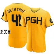 Bryan De La Cruz Men's Pittsburgh Pirates Gold Authentic 2023 City Connect Jersey