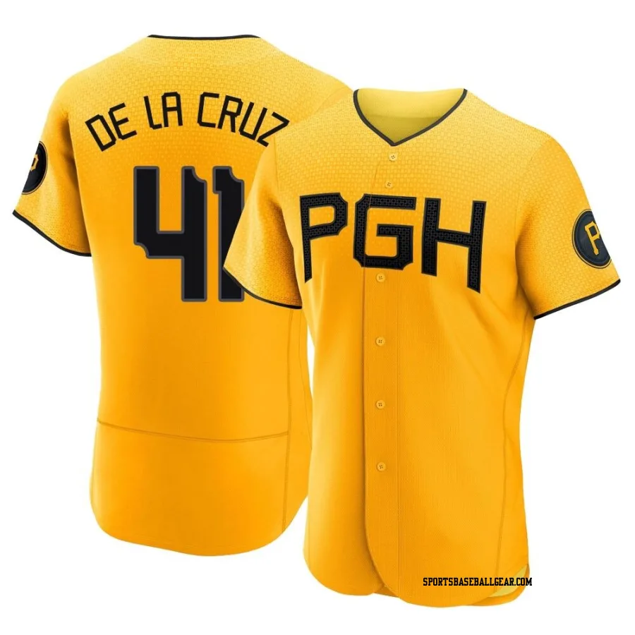 Bryan De La Cruz Men's Pittsburgh Pirates Gold Authentic 2023 City Connect Jersey