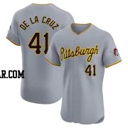 Bryan De La Cruz Men's Pittsburgh Pirates Gray Elite Road Jersey