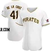 Bryan De La Cruz Men's Pittsburgh Pirates White Authentic Home Jersey