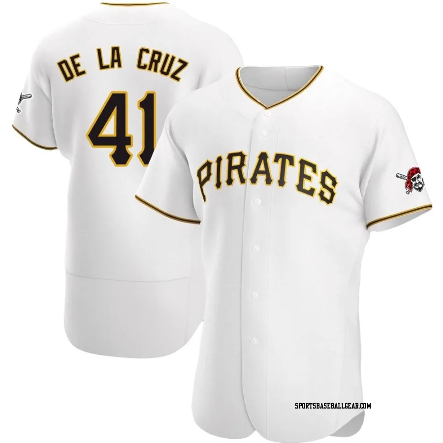 Bryan De La Cruz Men's Pittsburgh Pirates White Authentic Home Jersey