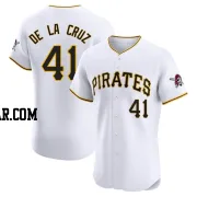 Bryan De La Cruz Men's Pittsburgh Pirates White Elite Home Jersey