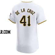 Bryan De La Cruz Men's Pittsburgh Pirates White Elite Home Jersey