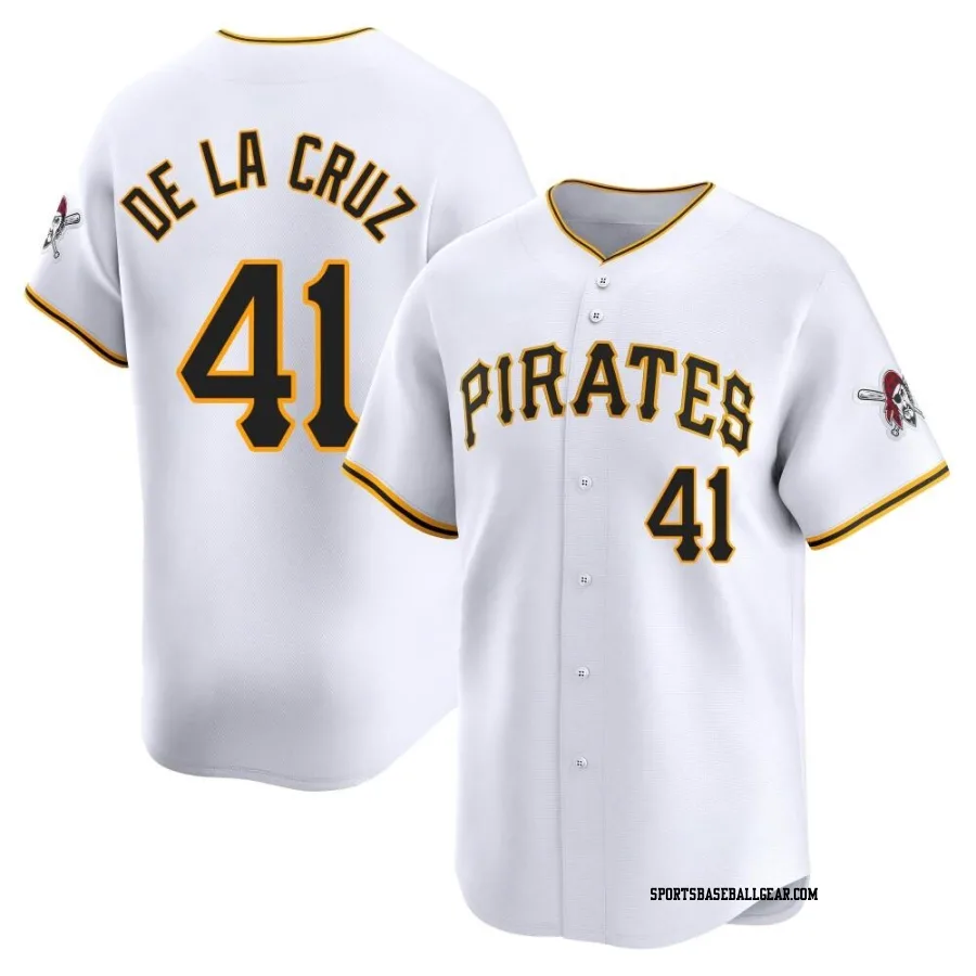 Bryan De La Cruz Men's Pittsburgh Pirates White Limited Home Jersey