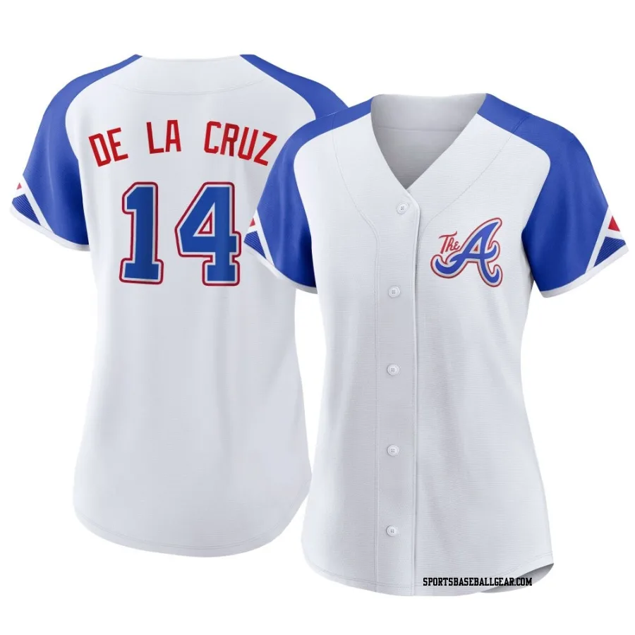 Bryan De La Cruz Women's Atlanta Braves White Authentic 2023 City Connect Jersey