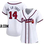 Bryan De La Cruz Women's Atlanta Braves White Limited Home Jersey