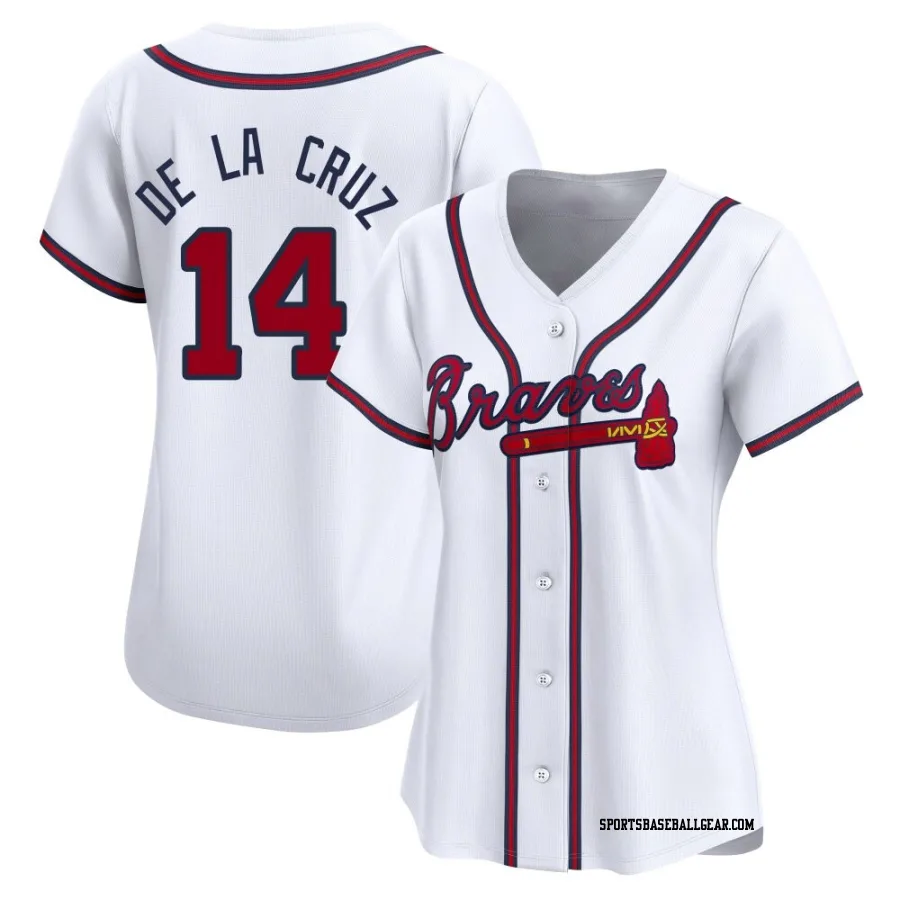 Bryan De La Cruz Women's Atlanta Braves White Limited Home Jersey