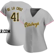 Bryan De La Cruz Women's Pittsburgh Pirates Gray Authentic Road Jersey