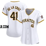 Bryan De La Cruz Women's Pittsburgh Pirates White Limited Home Jersey