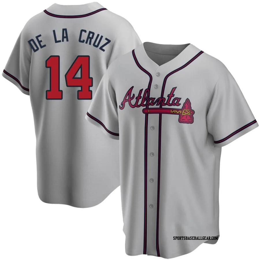 Bryan De La Cruz Youth Atlanta Braves Gray Replica Road Jersey