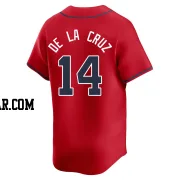 Bryan De La Cruz Youth Atlanta Braves Red Limited Alternate Jersey