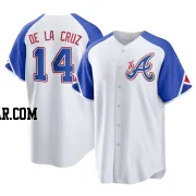 Bryan De La Cruz Youth Atlanta Braves White Replica 2023 City Connect Jersey