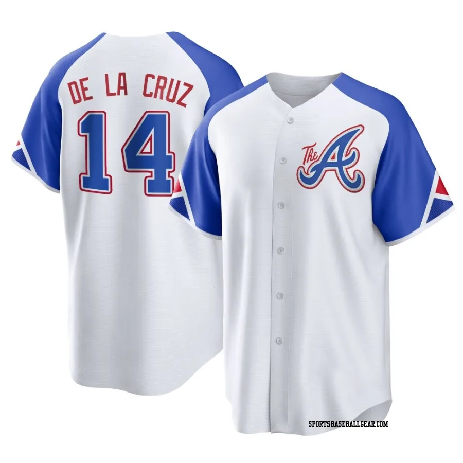 Bryan De La Cruz Youth Atlanta Braves White Replica 2023 City Connect Jersey