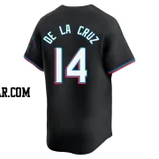 Bryan De La Cruz Youth Miami Marlins Black Limited Alternate Jersey