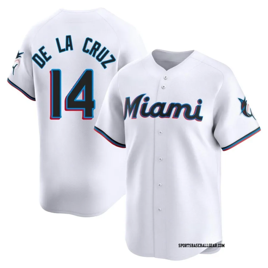 Bryan De La Cruz Youth Miami Marlins White Limited Home Jersey