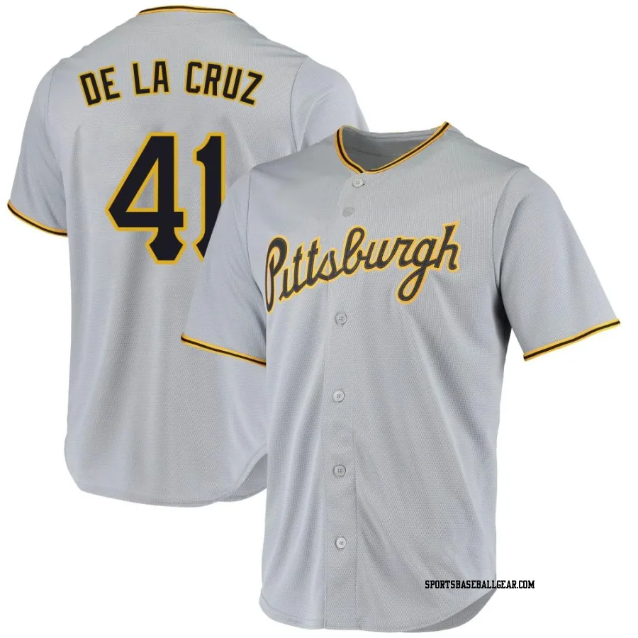 Bryan De La Cruz Youth Pittsburgh Pirates Gray Replica Road Jersey