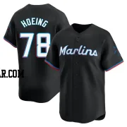 Bryan Hoeing Men's Miami Marlins Black Limited Alternate Jersey