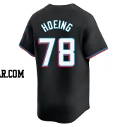 Bryan Hoeing Men's Miami Marlins Black Limited Alternate Jersey