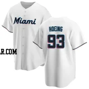 Bryan Hoeing Men's Miami Marlins White Replica Home Jersey