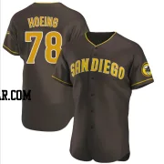 Bryan Hoeing Men's San Diego Padres Brown Authentic Road Jersey