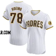 Bryan Hoeing Men's San Diego Padres White Elite Home Patch Jersey