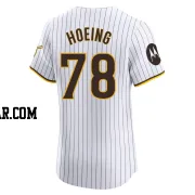 Bryan Hoeing Men's San Diego Padres White Elite Home Patch Jersey