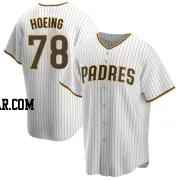 Bryan Hoeing Men's San Diego Padres White/Brown Replica Home Jersey