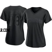 Bryan Hoeing Women's San Diego Padres Black Authentic Pitch Fashion Jersey