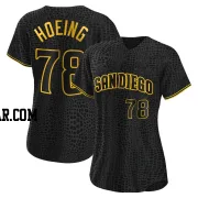 Bryan Hoeing Women's San Diego Padres Black Authentic Snake Skin City Jersey