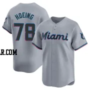 Bryan Hoeing Youth Miami Marlins Gray Limited Road Jersey